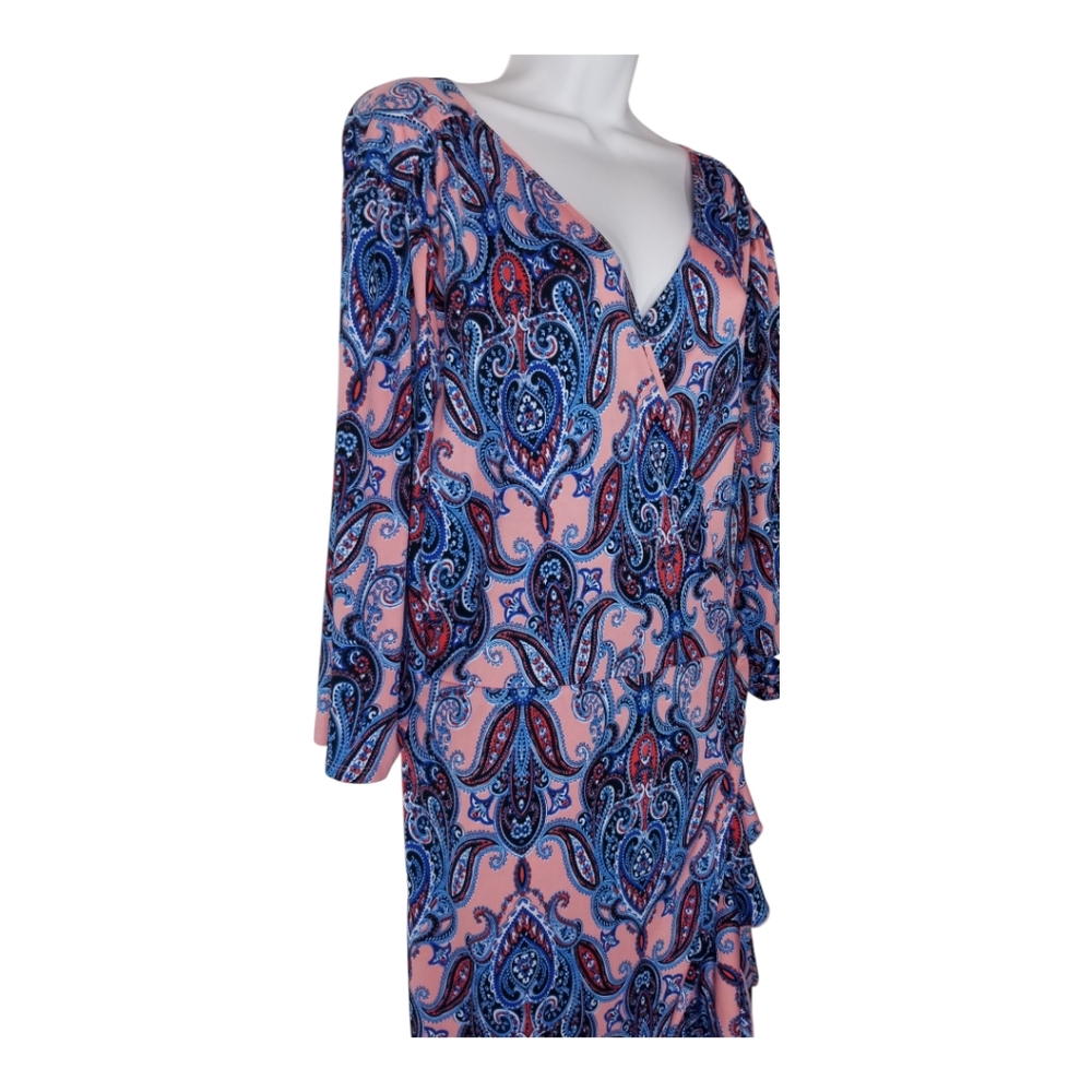 Kiyonna Plus Size Whimsy Wrap Dress Midi - Picture 3 of 9